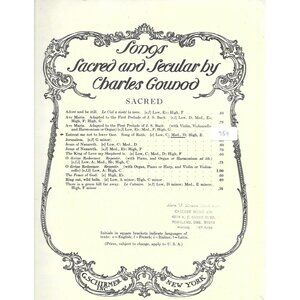 Entreat Me Not to Leave Thee Sheet Music Charles Gounod Schirmer Reprint